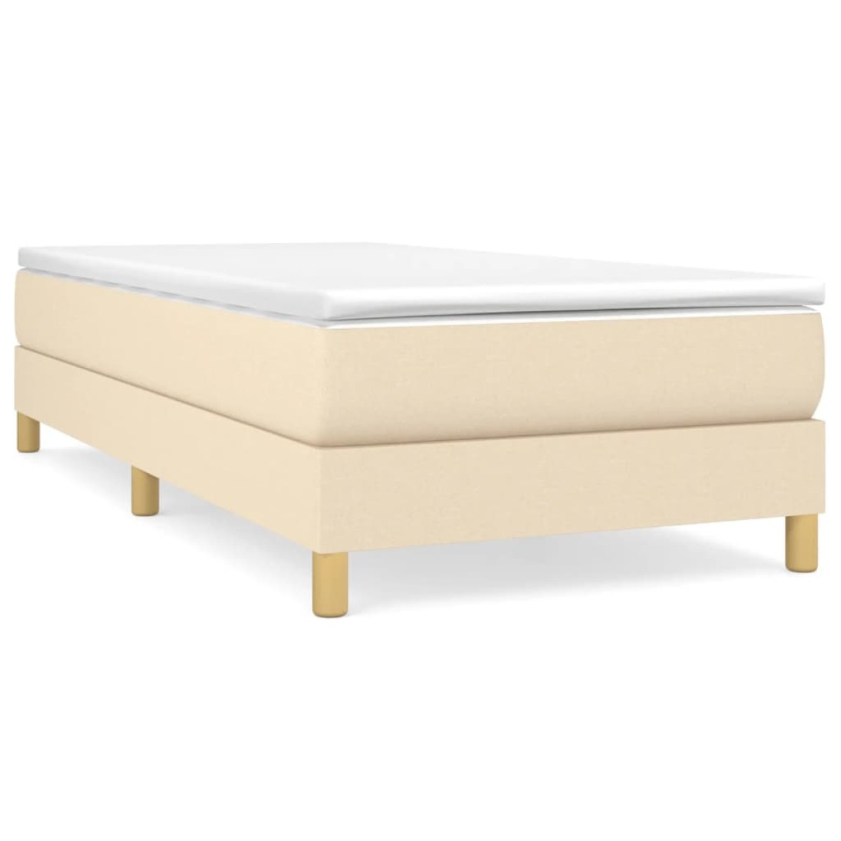 vidaXL Πλαίσιο Κρεβατιού Boxspring Κρεμ 80 x 200 εκ. Υφασμάτινο