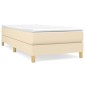 vidaXL Πλαίσιο Κρεβατιού Boxspring Κρεμ 80 x 200 εκ. Υφασμάτινο