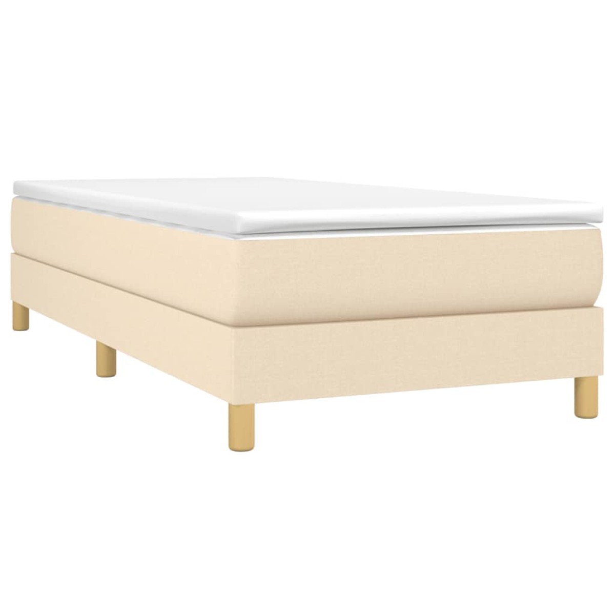 vidaXL Πλαίσιο Κρεβατιού Boxspring Κρεμ 80 x 200 εκ. Υφασμάτινο