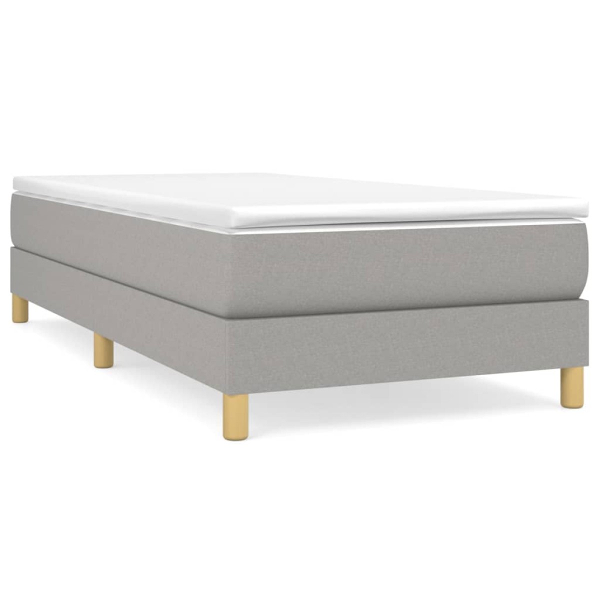vidaXL Πλαίσιο Κρεβατιού Boxspring Ανοιχτό Γκρι 90x190 εκ. Υφασμάτινο