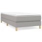 vidaXL Πλαίσιο Κρεβατιού Boxspring Ανοιχτό Γκρι 90x190 εκ. Υφασμάτινο