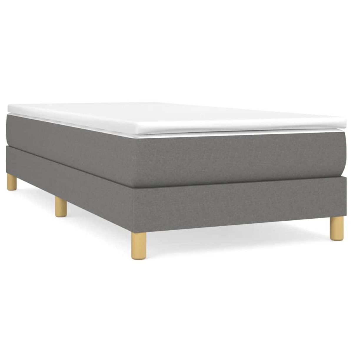 vidaXL Πλαίσιο Κρεβατιού Boxspring Σκούρο Γκρι 90x190 εκ. Υφασμάτινο