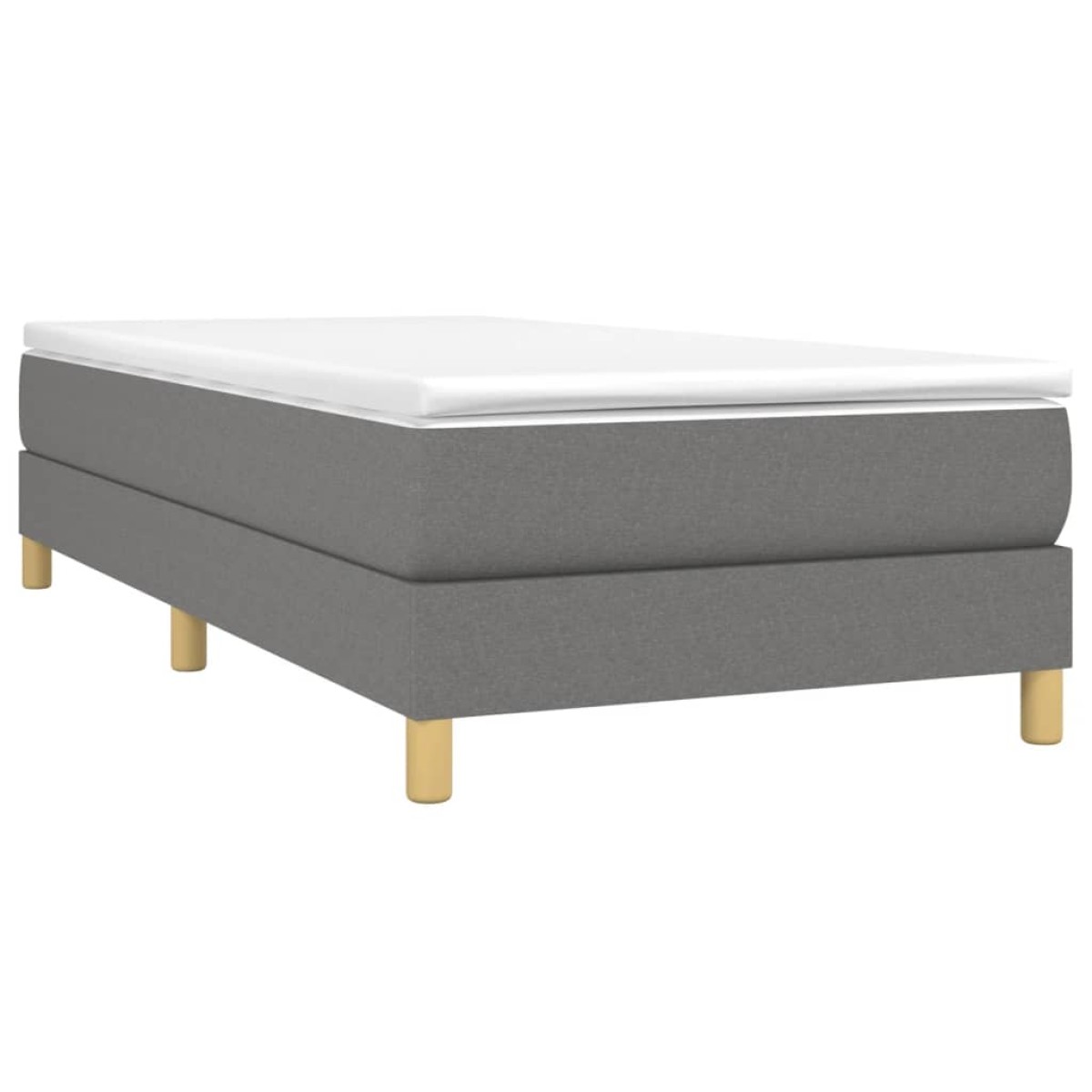 vidaXL Πλαίσιο Κρεβατιού Boxspring Σκούρο Γκρι 90x190 εκ. Υφασμάτινο