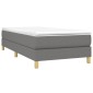 vidaXL Πλαίσιο Κρεβατιού Boxspring Σκούρο Γκρι 90x190 εκ. Υφασμάτινο