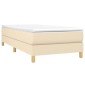 vidaXL Πλαίσιο Κρεβατιού Boxspring Κρεμ 100x200 εκ. Υφασμάτινο