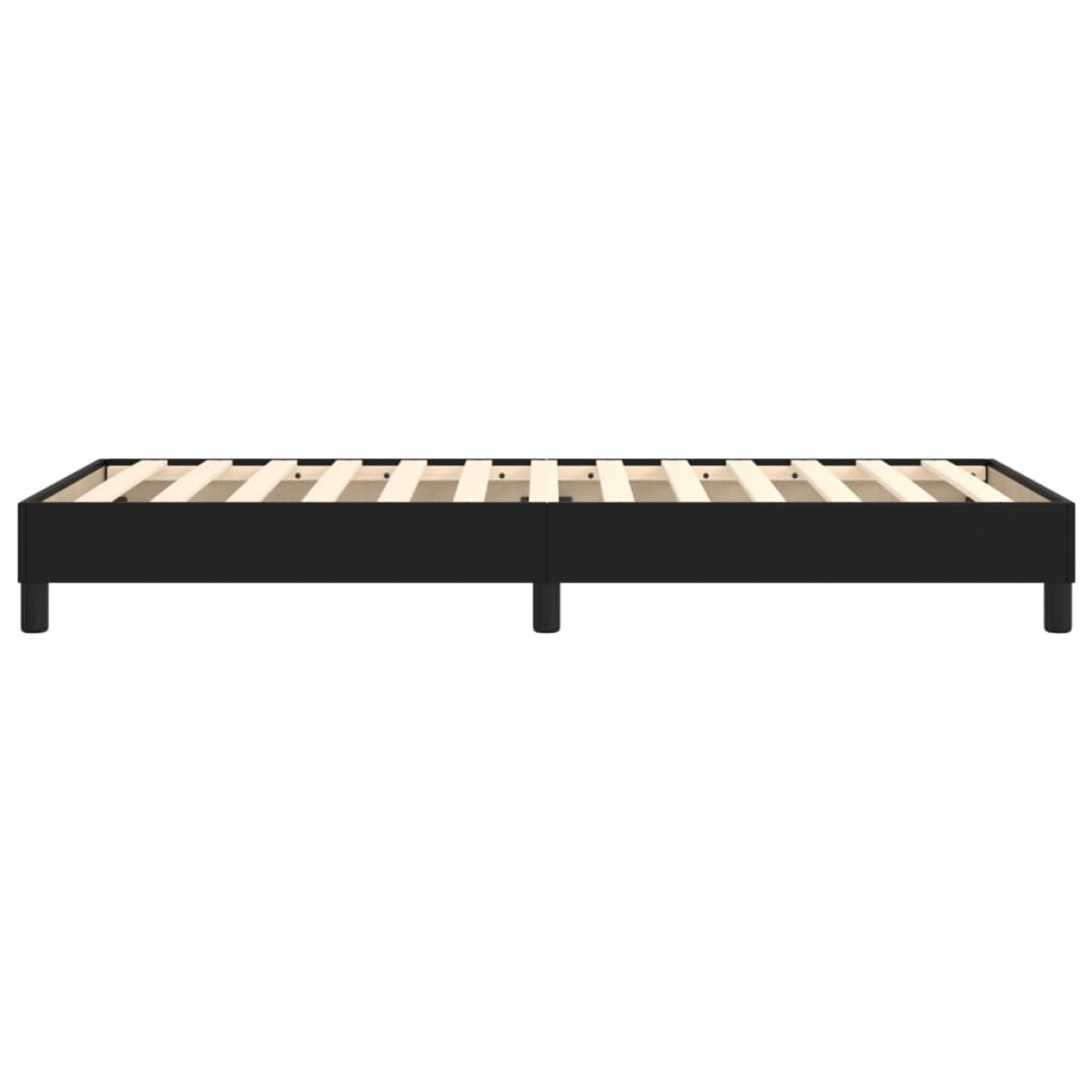 vidaXL Πλαίσιο Κρεβατιού Boxspring Μαύρο 90x190 εκ. Συνθετικό Δέρμα