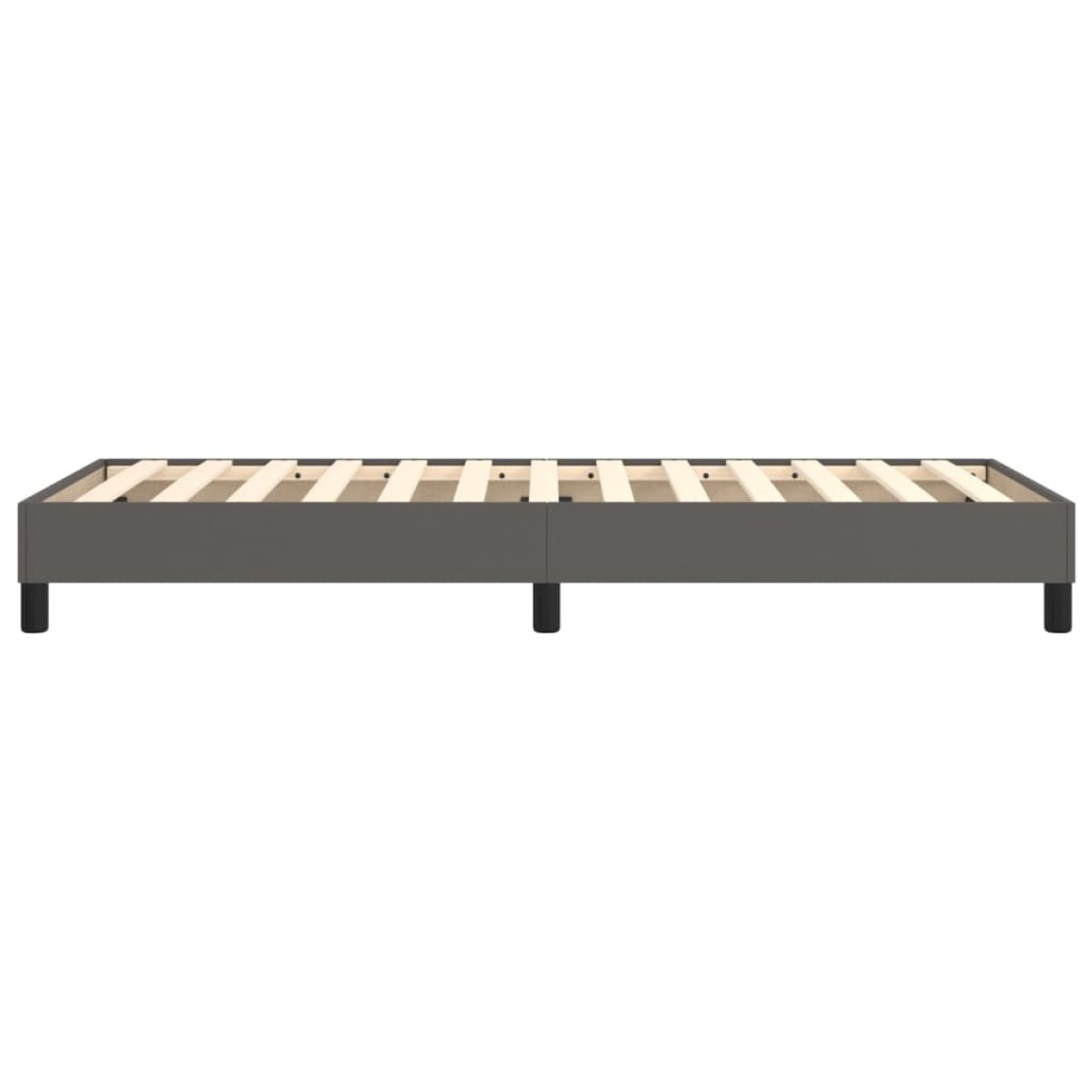 vidaXL Πλαίσιο Κρεβατιού Boxspring Γκρι 90x190 εκ. Συνθετικό Δέρμα