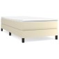 vidaXL Πλαίσιο Κρεβατιού Boxspring Κρεμ 90x200 εκ. Συνθετικό Δέρμα