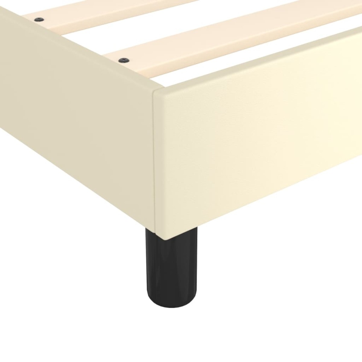 vidaXL Πλαίσιο Κρεβατιού Boxspring Κρεμ 90x200 εκ. Συνθετικό Δέρμα
