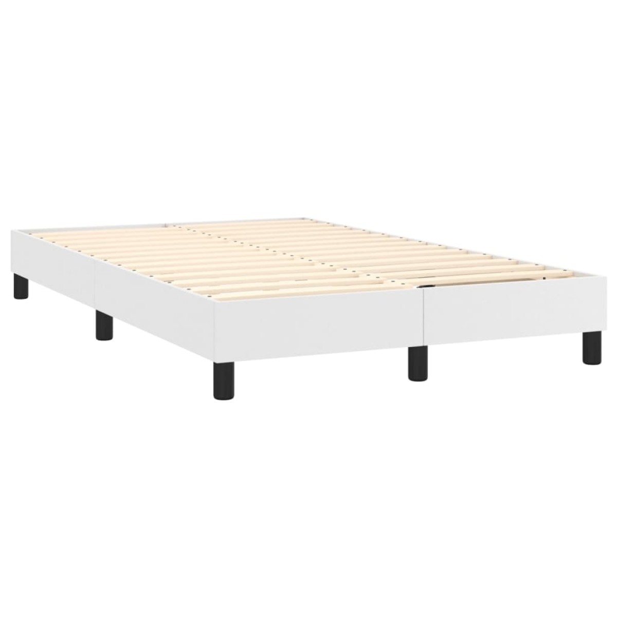 vidaXL Πλαίσιο Κρεβατιού Boxspring Λευκό 120x200 εκ. Συνθετικό Δέρμα
