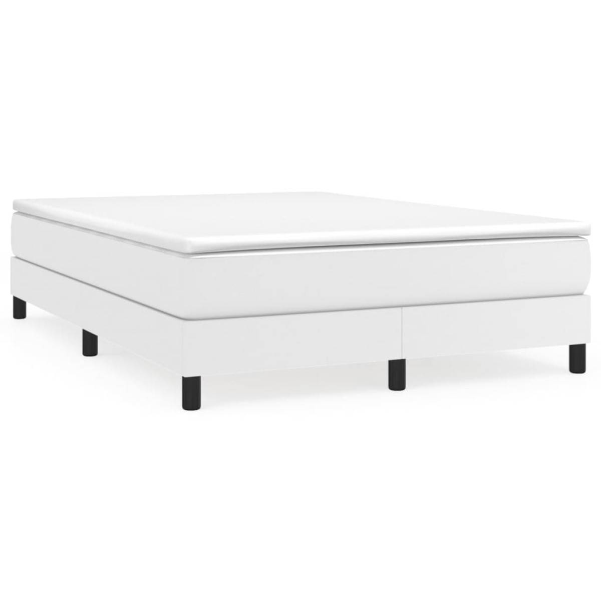 vidaXL Πλαίσιο Κρεβατιού Boxspring Λευκό 140x190 εκ. Συνθετικό Δέρμα