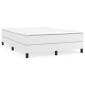 vidaXL Πλαίσιο Κρεβατιού Boxspring Λευκό 140x190 εκ. Συνθετικό Δέρμα