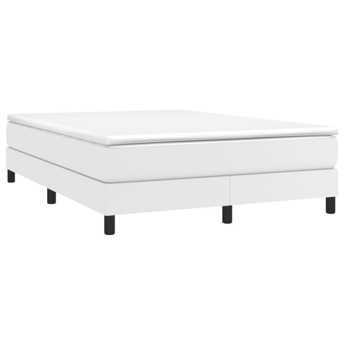 vidaXL Πλαίσιο Κρεβατιού Boxspring Λευκό 140x190 εκ. Συνθετικό Δέρμα