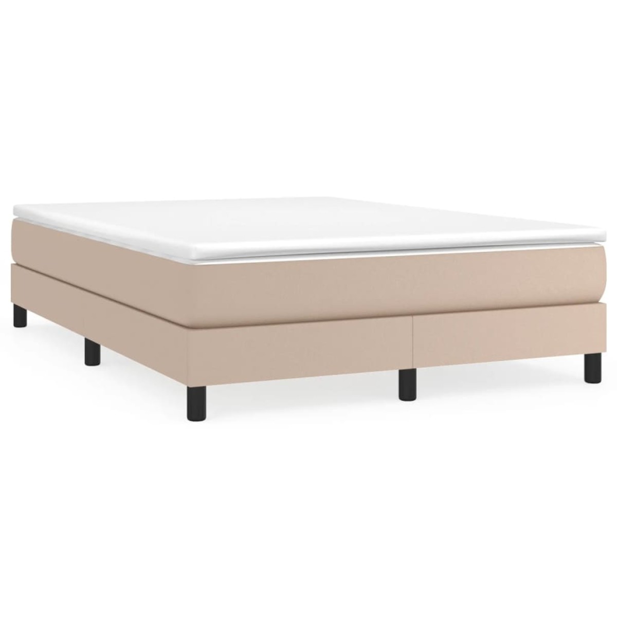 vidaXL Πλαίσιο Κρεβατιού Boxspring Καπουτσίνο 140x190εκ. Συνθετ. Δέρμα