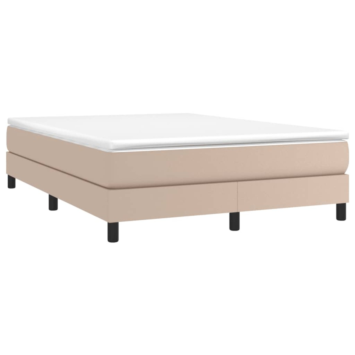 vidaXL Πλαίσιο Κρεβατιού Boxspring Καπουτσίνο 140x190εκ. Συνθετ. Δέρμα