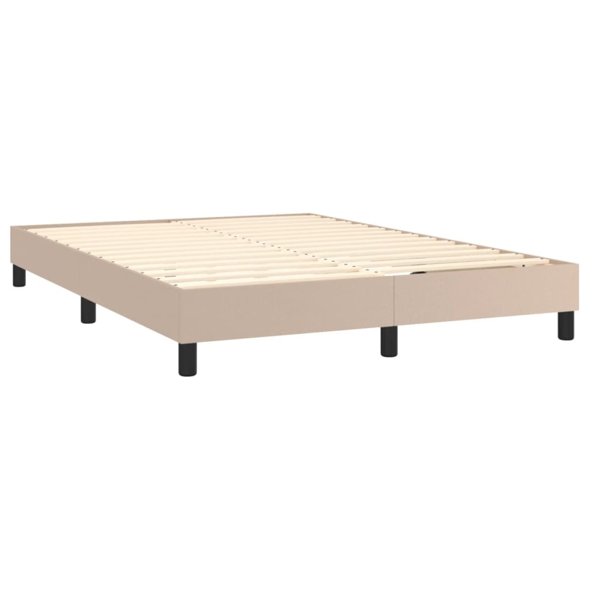 vidaXL Πλαίσιο Κρεβατιού Boxspring Καπουτσίνο 140x190εκ. Συνθετ. Δέρμα