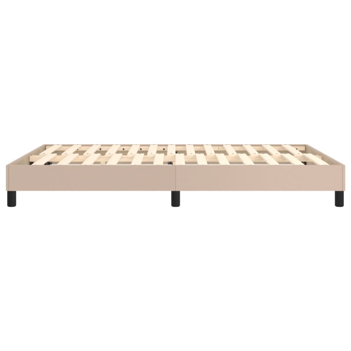 vidaXL Πλαίσιο Κρεβατιού Boxspring Καπουτσίνο 140x190εκ. Συνθετ. Δέρμα