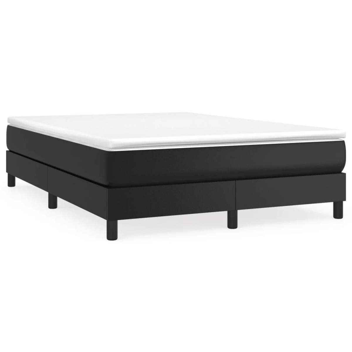 vidaXL Πλαίσιο Κρεβατιού Boxspring Μαύρο 140x200 εκ. Συνθετικό Δέρμα