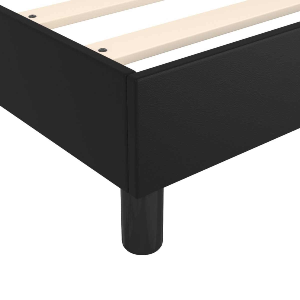 vidaXL Πλαίσιο Κρεβατιού Boxspring Μαύρο 140x200 εκ. Συνθετικό Δέρμα