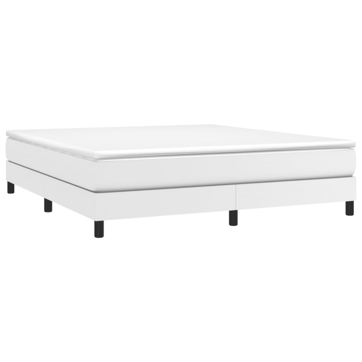 vidaXL Πλαίσιο Κρεβατιού Boxspring Λευκό 160x200 εκ. Συνθετικό Δέρμα