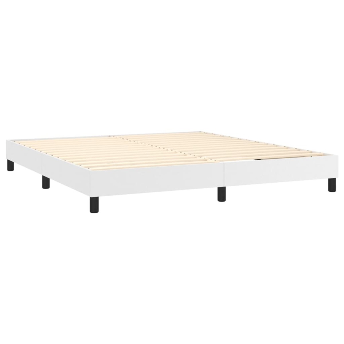 vidaXL Πλαίσιο Κρεβατιού Boxspring Λευκό 160x200 εκ. Συνθετικό Δέρμα