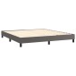 vidaXL Πλαίσιο Κρεβατιού Boxspring Γκρι 160x200 εκ. Συνθετικό Δέρμα