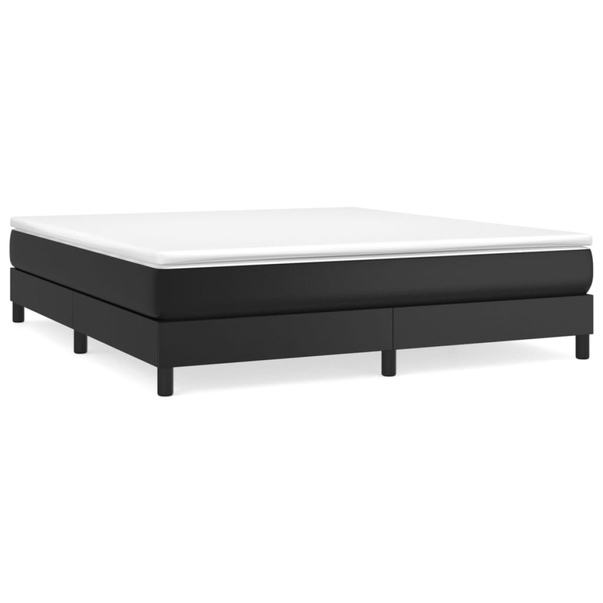 vidaXL Πλαίσιο Κρεβατιού Boxspring Μαύρο 180x200 εκ. Συνθετικό Δέρμα