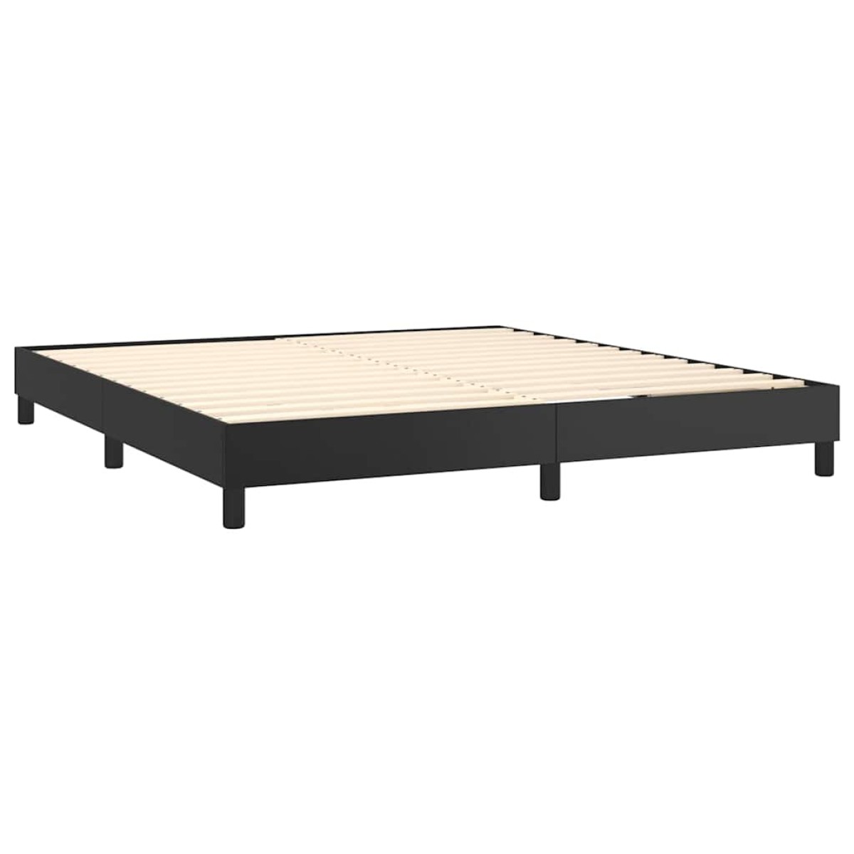 vidaXL Πλαίσιο Κρεβατιού Boxspring Μαύρο 180x200 εκ. Συνθετικό Δέρμα