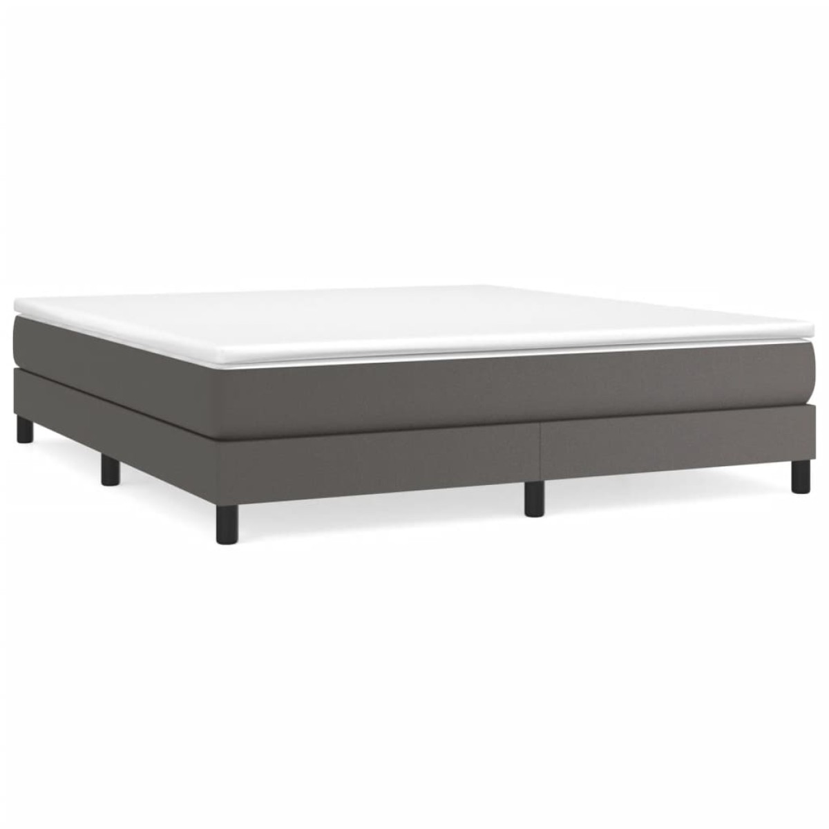 vidaXL Πλαίσιο Κρεβατιού Boxspring Γκρι 180x200 εκ. Συνθετικό Δέρμα