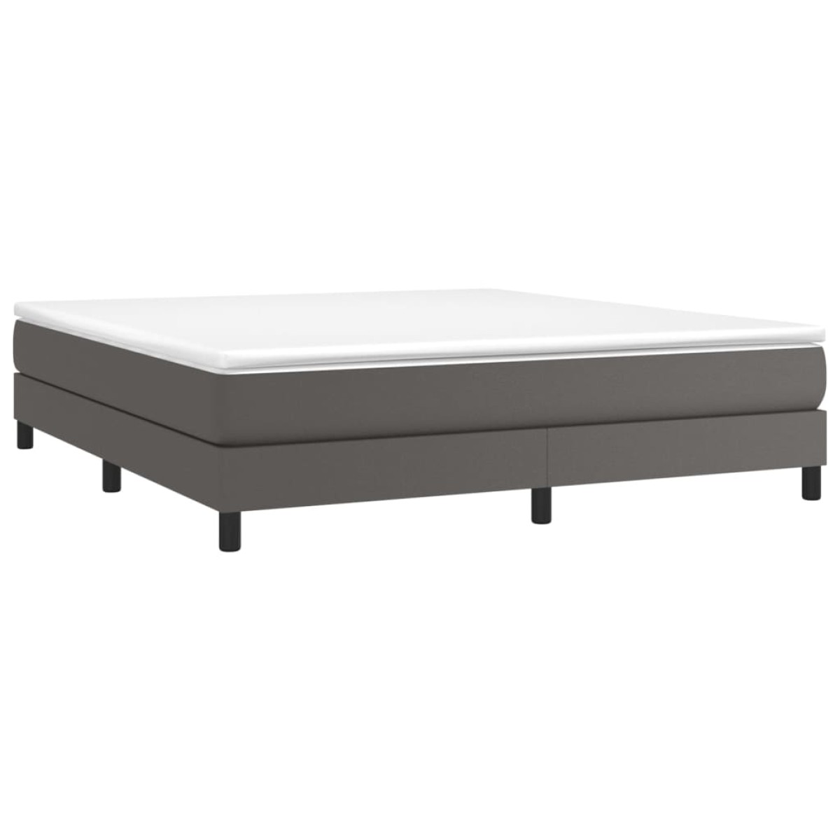 vidaXL Πλαίσιο Κρεβατιού Boxspring Γκρι 180x200 εκ. Συνθετικό Δέρμα
