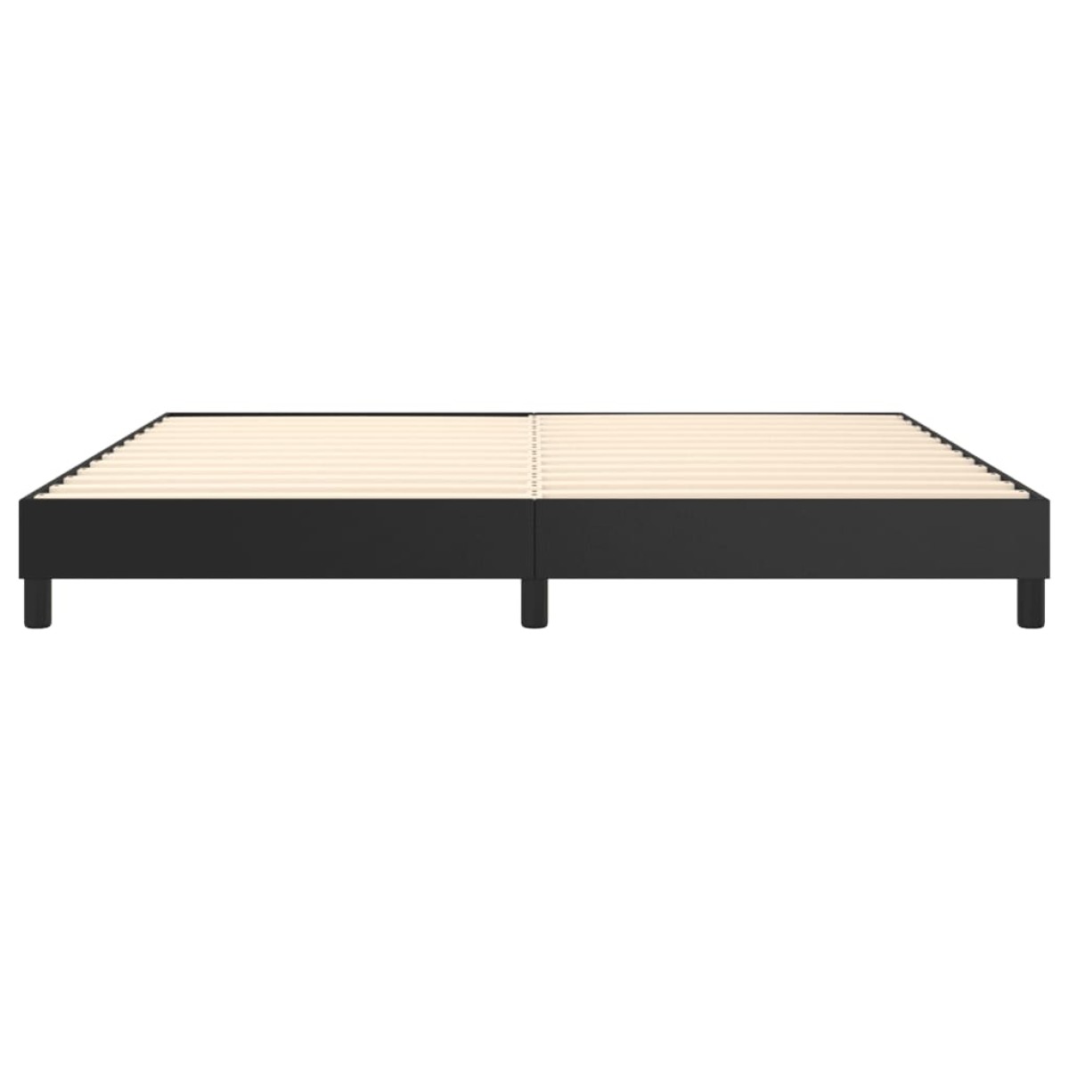 vidaXL Πλαίσιο Κρεβατιού Boxspring Μαύρο 200x200 εκ. Συνθετικό Δέρμα