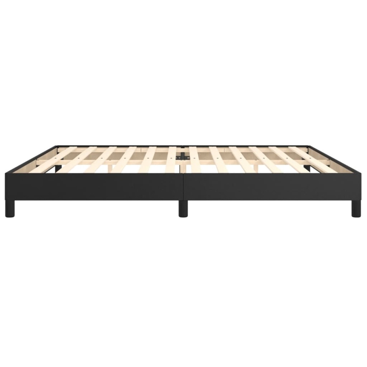 vidaXL Πλαίσιο Κρεβατιού Boxspring Μαύρο 200x200 εκ. Συνθετικό Δέρμα
