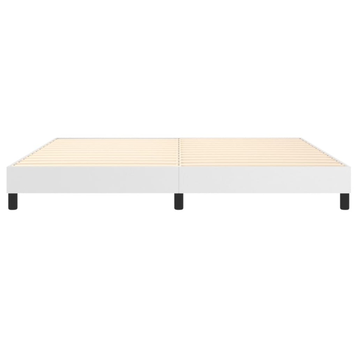 vidaXL Πλαίσιο Κρεβατιού Boxspring Λευκό 200x200 εκ. Συνθετικό Δέρμα