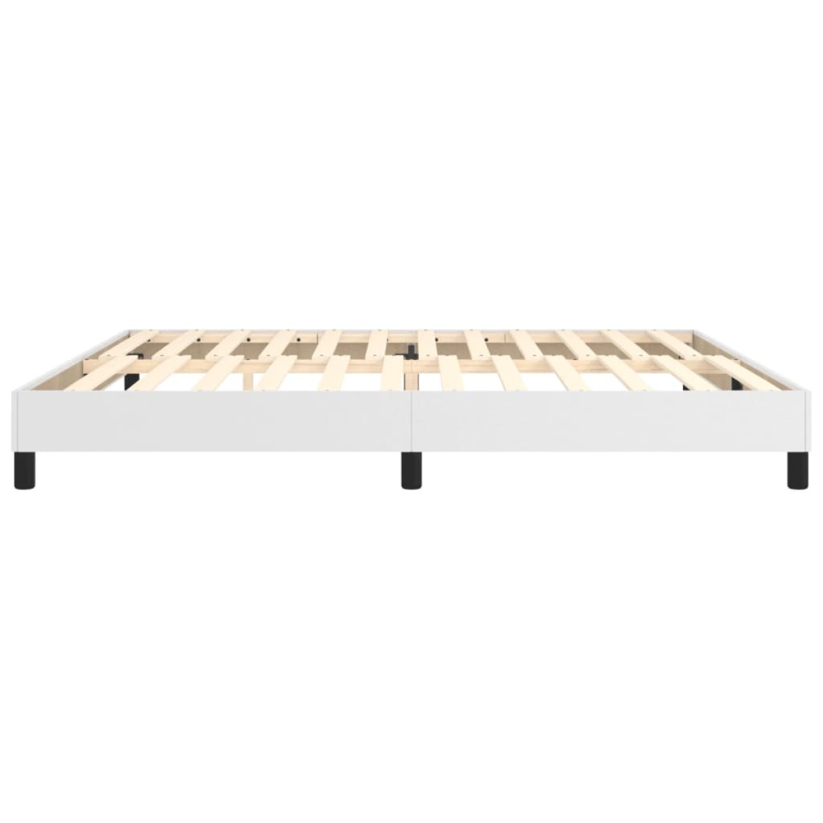 vidaXL Πλαίσιο Κρεβατιού Boxspring Λευκό 200x200 εκ. Συνθετικό Δέρμα