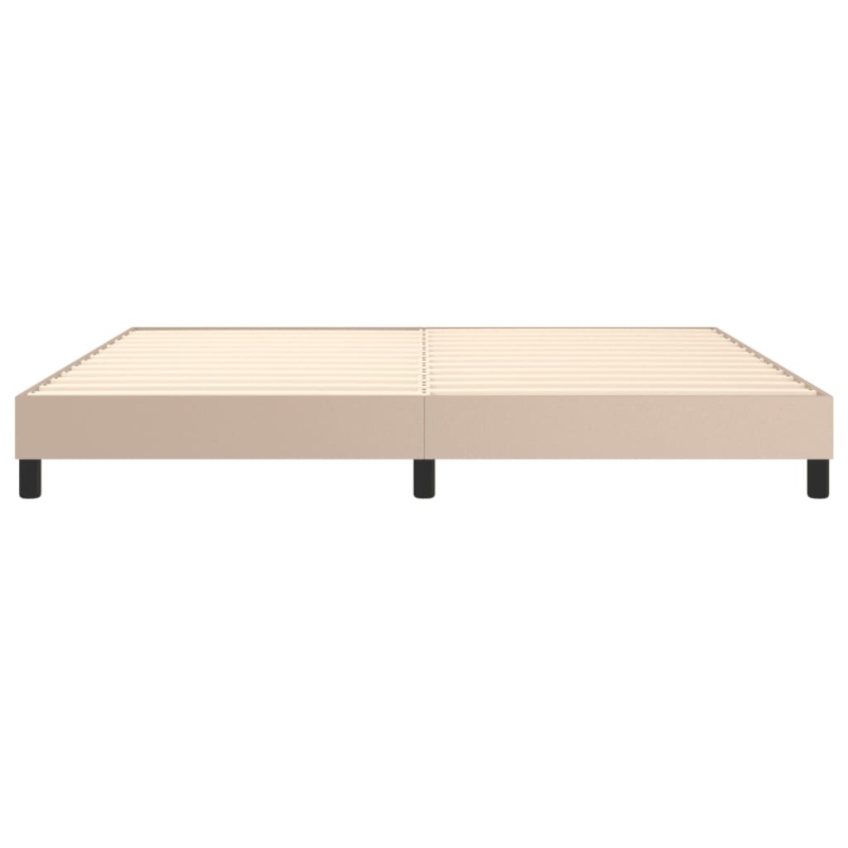 vidaXL Πλαίσιο Κρεβατιού Boxspring Καπουτσίνο 200x200εκ. Συνθετ. Δέρμα