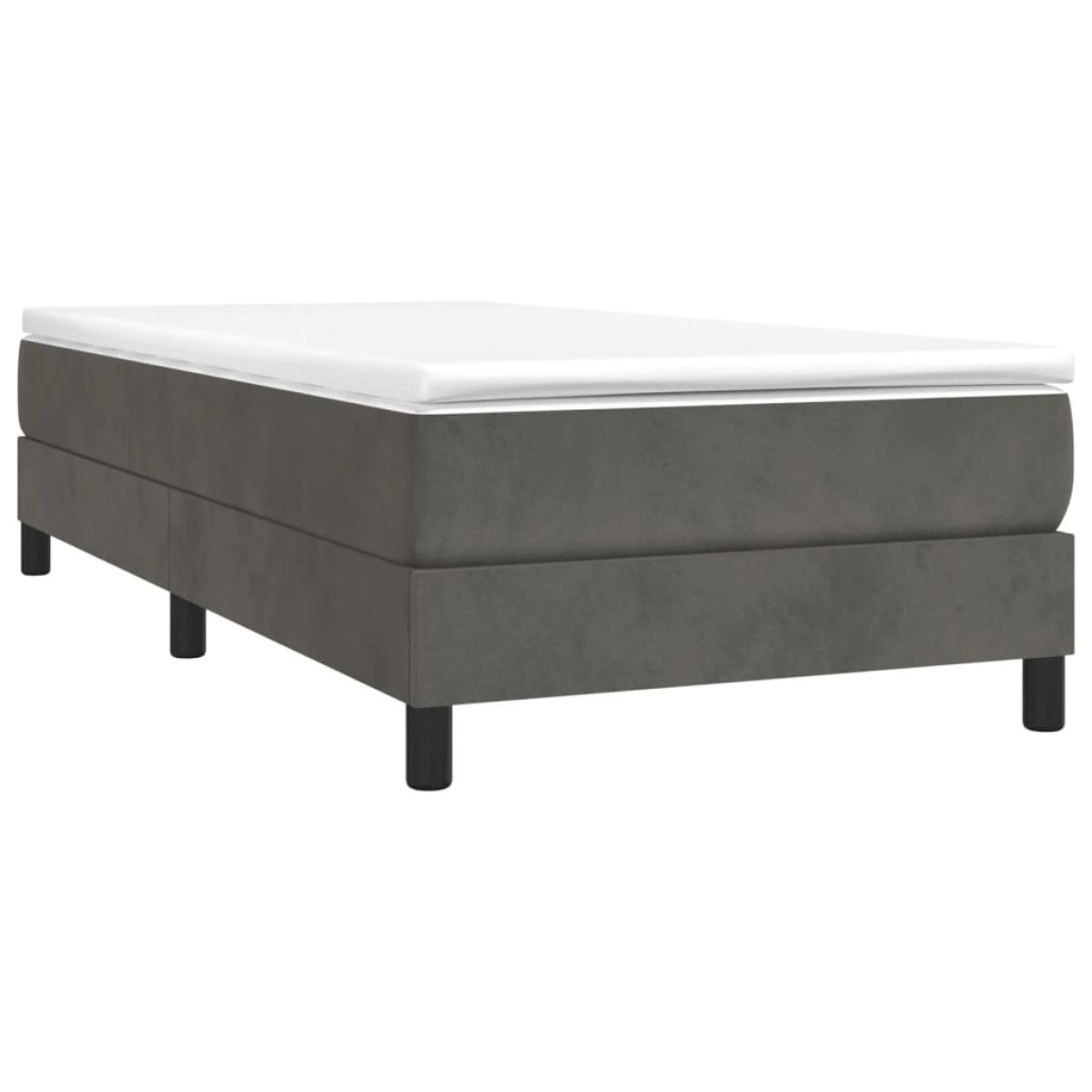 vidaXL Πλαίσιο Κρεβατιού Boxspring Σκούρο Γκρι 80x200 εκ. Βελούδινο
