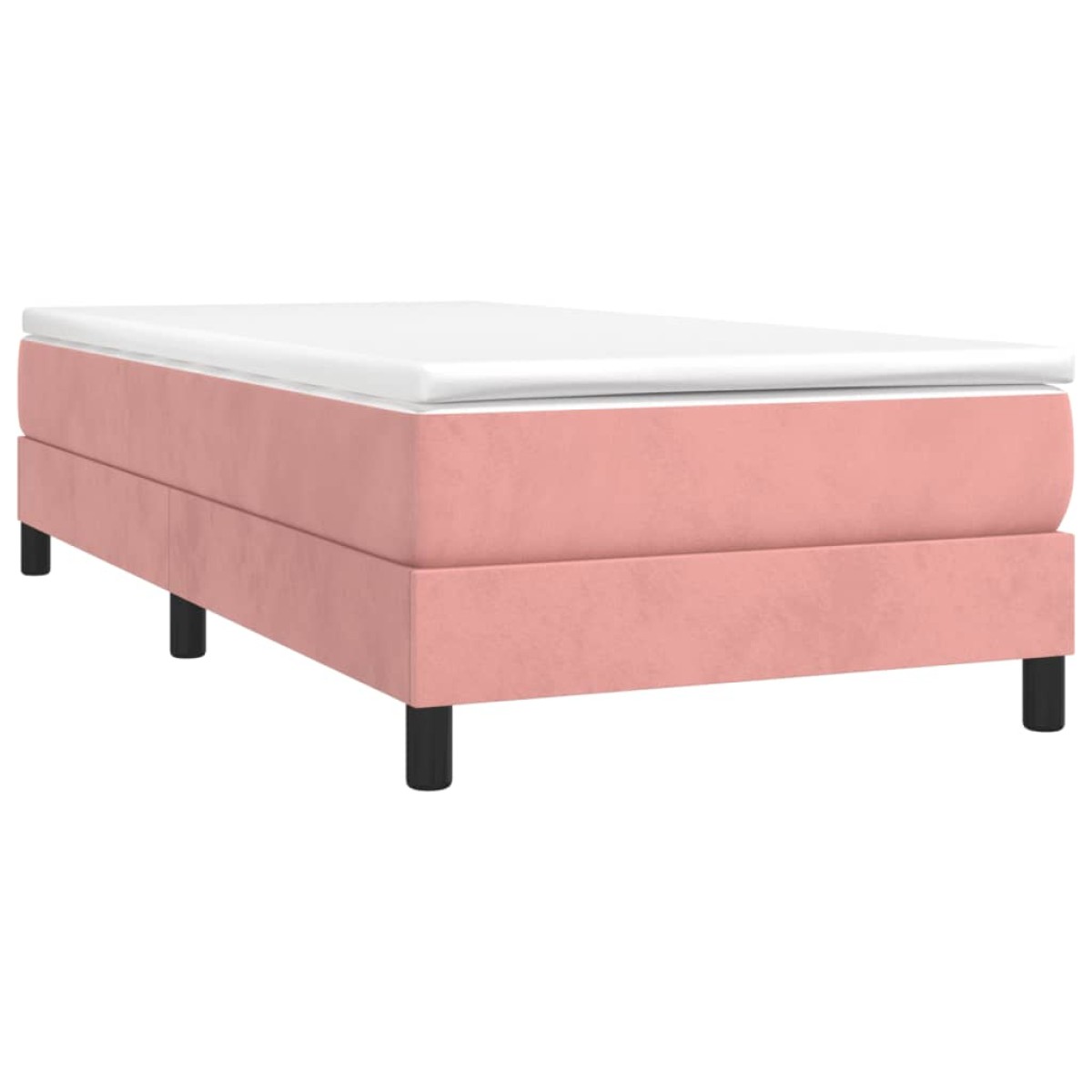 vidaXL Πλαίσιο Κρεβατιού Boxspring Ροζ 80x200 εκ. Βελούδινο