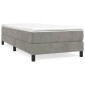 vidaXL Πλαίσιο Κρεβατιού Boxspring Ανοιχτό Γκρι 90x190 εκ. Βελούδινο