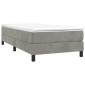 vidaXL Πλαίσιο Κρεβατιού Boxspring Ανοιχτό Γκρι 90x190 εκ. Βελούδινο