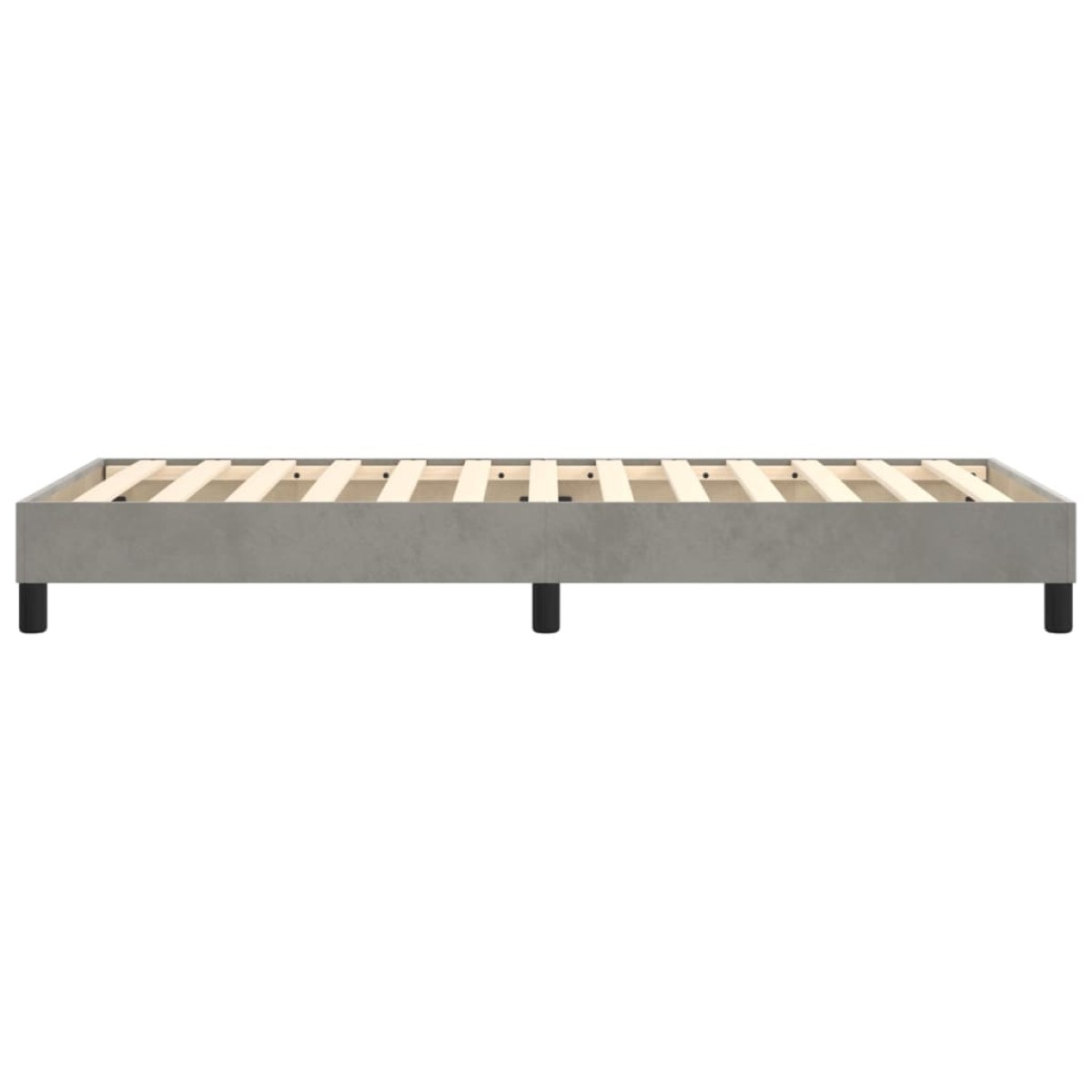 vidaXL Πλαίσιο Κρεβατιού Boxspring Ανοιχτό Γκρι 90x190 εκ. Βελούδινο
