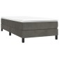 vidaXL Πλαίσιο Κρεβατιού Boxspring Σκούρο Γκρι 90x190 εκ. Βελούδινο