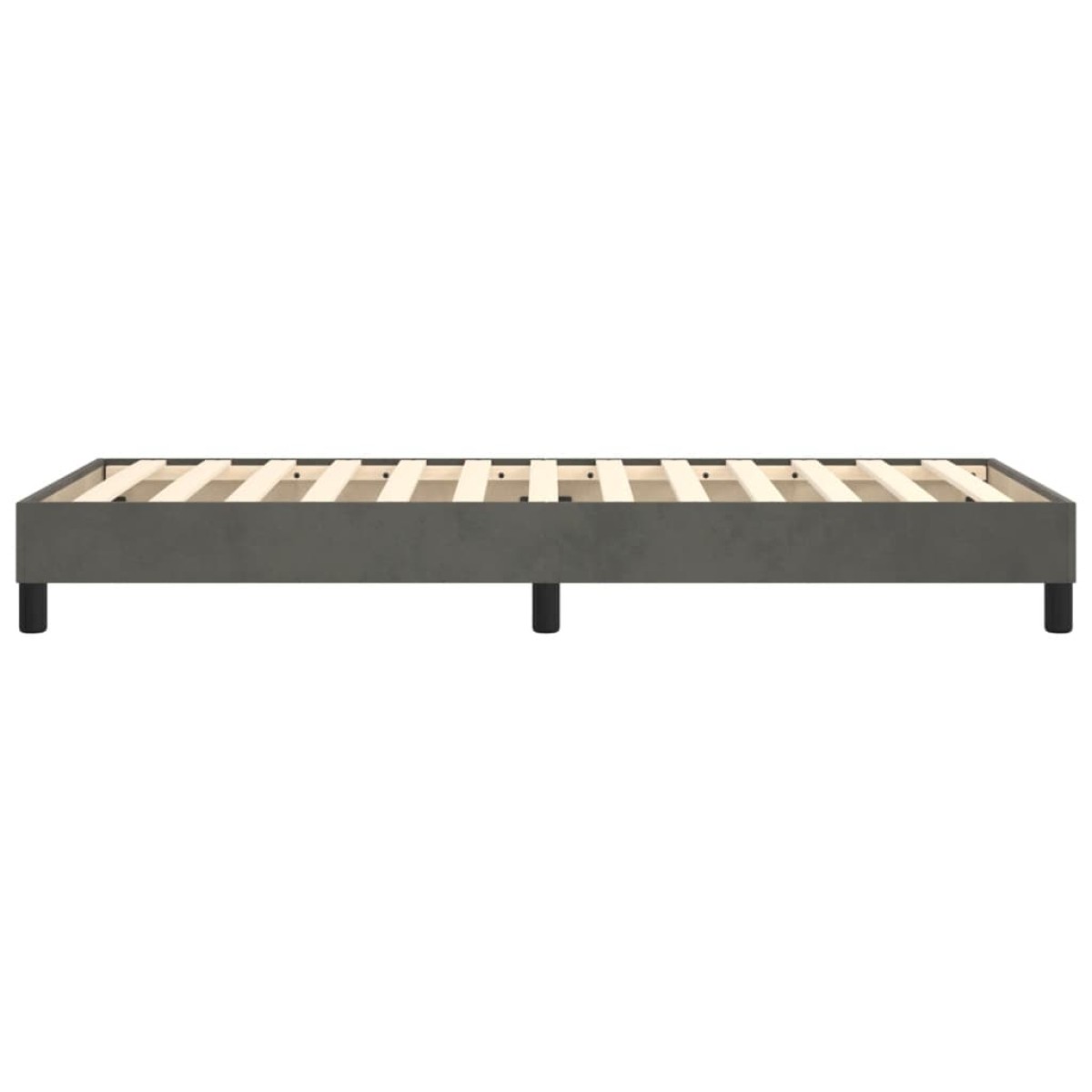 vidaXL Πλαίσιο Κρεβατιού Boxspring Σκούρο Γκρι 90x190 εκ. Βελούδινο