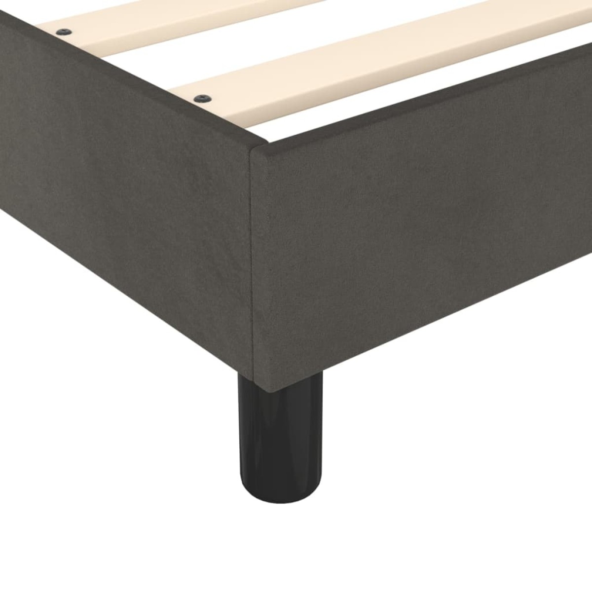vidaXL Πλαίσιο Κρεβατιού Boxspring Σκούρο Γκρι 90x190 εκ. Βελούδινο