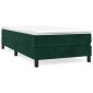 vidaXL Πλαίσιο Κρεβατιού Boxspring Σκούρο Πράσινο 90x190 εκ Βελούδινο