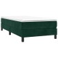 vidaXL Πλαίσιο Κρεβατιού Boxspring Σκούρο Πράσινο 90x190 εκ Βελούδινο