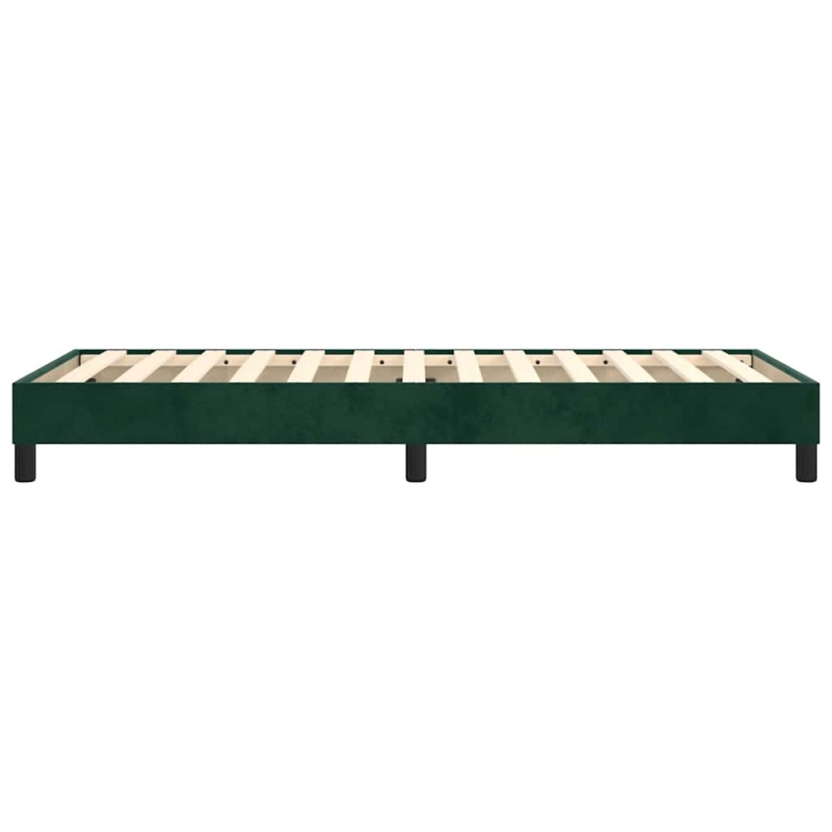 vidaXL Πλαίσιο Κρεβατιού Boxspring Σκούρο Πράσινο 90x190 εκ Βελούδινο