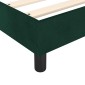 vidaXL Πλαίσιο Κρεβατιού Boxspring Σκούρο Πράσινο 90x190 εκ Βελούδινο