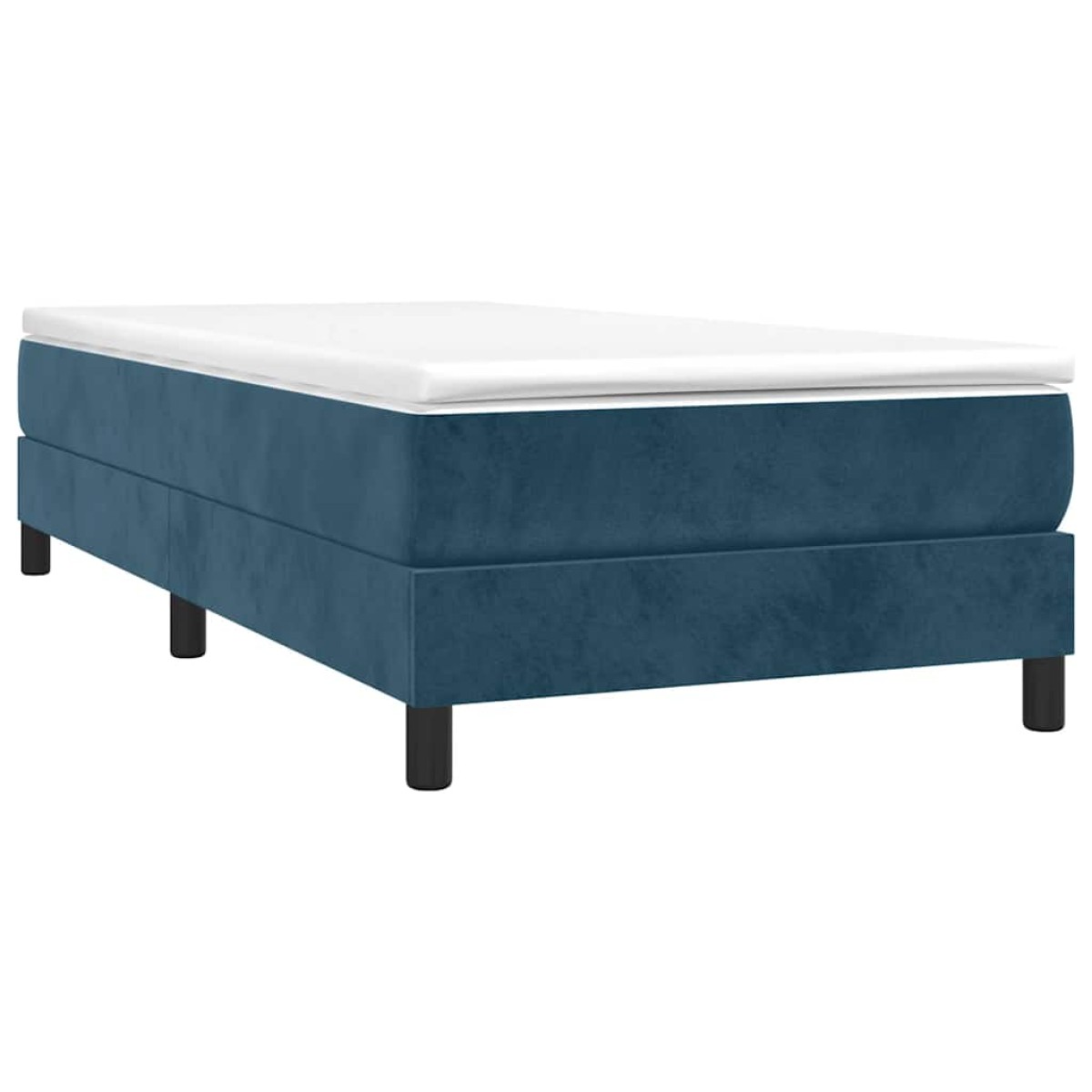 vidaXL Πλαίσιο Κρεβατιού Boxspring Σκούρο Μπλε 90x190 εκ. Βελούδινο