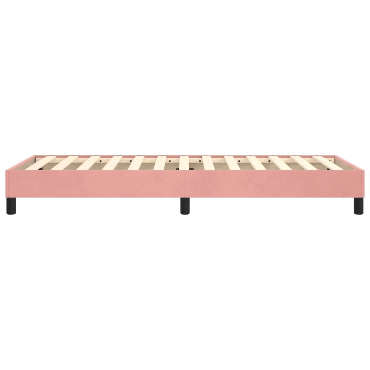 vidaXL Πλαίσιο Κρεβατιού Boxspring Ροζ 90x190 εκ. Βελούδινο