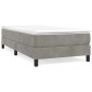 vidaXL Πλαίσιο Κρεβατιού Boxspring Ανοιχτό Γκρι 90x200 εκ. Βελούδινο